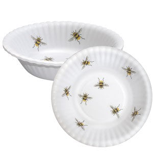 White Melamine Honey Bee Bowls (Sold in Set of 4) – KG Bees