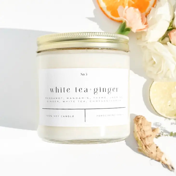 White Tea + Thyme Soy Wax Candle - Travel Tin
